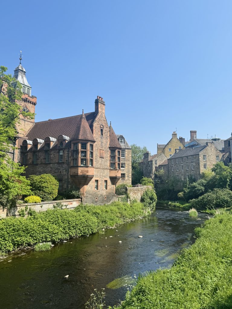 Dean's Village in Scotland overlooking a river